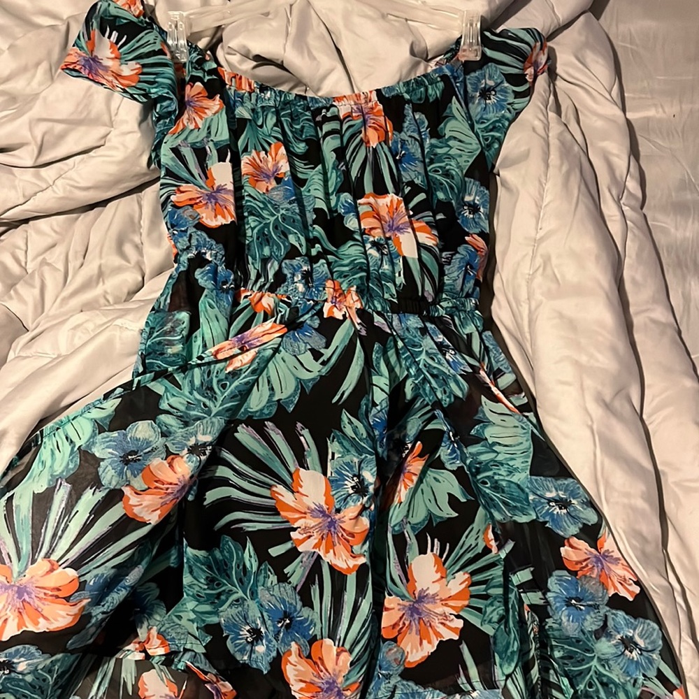 Romper with a train